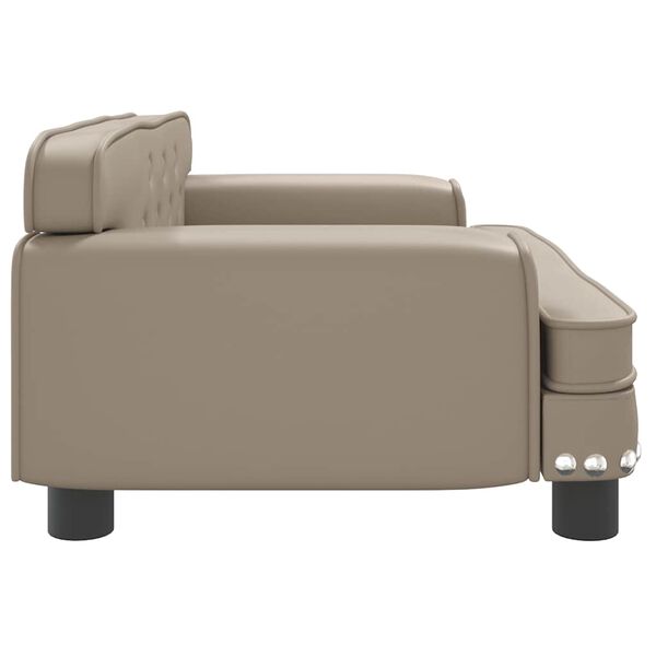 vidaXL Cama para cães 70x45x30 cm couro artificial cappuccino