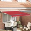 vidaXL Toldo Retr&aacute;til Vermelho 350 x 250 cm Poli&eacute;ster e Alum&iacute;nio