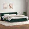 vidaXL Cama com molas colch&otilde;es 200x210 cm veludo verde-escuro