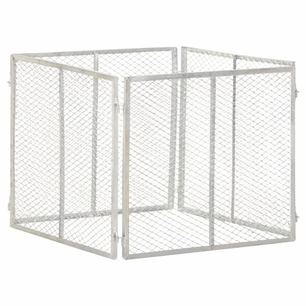 vidaXL Compostor de jardim 85x85x70 cm ferro galvanizado