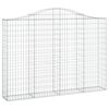 vidaXL Cestos gabi&atilde;o arqueados 7pcs 200x30x140/160cm ferro galvanizado