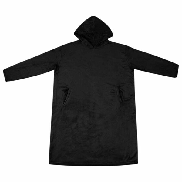 vidaXL Sweatshirt manta Preto m Flanela