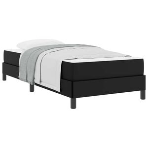 vidaXL Estrutura da Cama com colch&atilde;o Preto 90 x 190 cm tecido