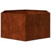 vidaXL Vaso/floreira 90x90x45 cm a&ccedil;o corten cor enferrujado