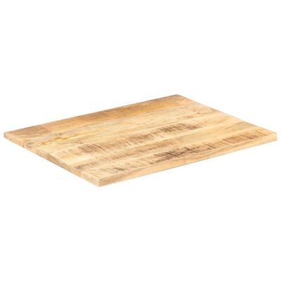 vidaXL Tampo de mesa madeira de mangueira maciça 25-27 mm 80x70 cm