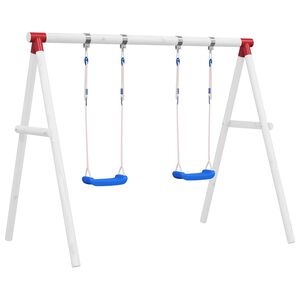 vidaXL Assentos de baloi&ccedil;o com cordas 2 pcs 38x16 cm polietileno azul