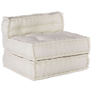 vidaXL Unidade de sof&aacute; modular 70x70x54 cm tecido creme