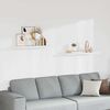 vidaXL Prateleiras parede suspensas 2 pcs 90x23,5x3,8cm MDF branco