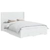 vidaXL Estrutura de Cama com Armazenamento e Cabeceira Branco