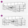 vidaXL Conjunto de Sof&aacute;s para Exterior 9 pcs Natural e Creme