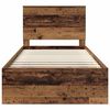 vidaXL Estrutura da Cama com cabeceira Madeira antiga 100 x 200 cm