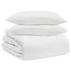 vidaXL Conjunto de Edredom 3 unid. Branco Pena de ganso