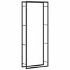 vidaXL Suporte para Lenha Preto Mate 80x28x222 cm A&ccedil;o