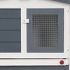 vidaXL Coelheira exterior grande 201x45x85cm madeira cinzento e branco