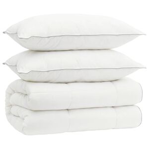 vidaXL Conjunto de Edred&atilde;o e Almofadas 3 unid. 200x200 cm 4 esta&ccedil;&otilde;es