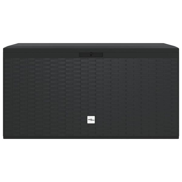 vidaXL Caixa de arrumação para jardim 114x47x60 cm antracite