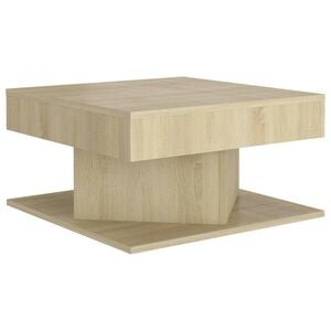 vidaXL Mesa de centro 57x57x30 cm derivados de madeira carvalho sonoma