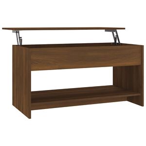 vidaXL Mesa centro 102x50x52,5 madeira processada carvalho castanho