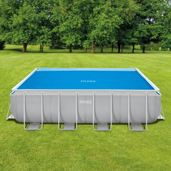 Intex Cobertura para piscina solar 378x186 cm polietileno azul