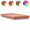 vidaXL Estrutura de cama c/ LEDs 120x200 cm pinho maci&ccedil;o castanho mel