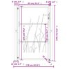 vidaXL Portão de jardim antracite 100x125 cm aço design grama