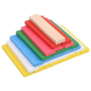 vidaXL Conjunto blocos de constru&ccedil;&atilde;o 150 pcs pinho maci&ccedil;o pintado