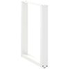 vidaXL P&eacute;s para mesa de jantar em formato de U, 2 pe&ccedil;as, branco, 60x(72-73) cm, a&ccedil;o