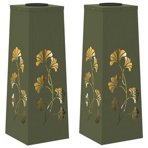 vidaXL Luz Solar LED de Caminho 2 unid. Branco quente 18 x 18 x 50 cm