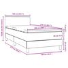 vidaXL Cama box spring c/ colch&atilde;o e LED 100x210 cm veludo azul-escuro