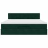 vidaXL Estrutura de cama otomana com colch&atilde;o 180x200 cm verde escuro
