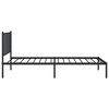 vidaXL Estrutura de cama com cabeceira 90x200 cm metal preto
