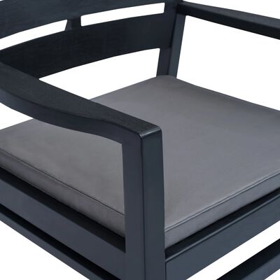 vidaXL 4 pcs conjunto lounge para exterior plástico antracite