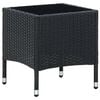 vidaXL Mesa de jardim 40x40x45 vime PE preto
