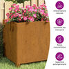vidaXL Vaso/floreira c/ pernas 2 pcs 50x50x50cm a&ccedil;o corten enferrujado