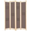 vidaXL Divis&oacute;ria de quarto com 4 pain&eacute;is 160x170x4 cm tecido castanho
