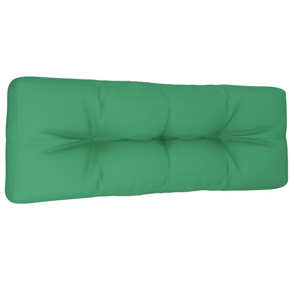 vidaXL Almofad&atilde;o para sof&aacute; de paletes 120x40x12 cm tecido verde