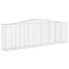 vidaXL Cestos gabião arqueados 20 pcs 400x50x120/140 ferro galvanizado