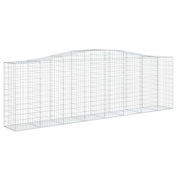 vidaXL Cestos gabião arqueados 20 pcs 400x50x120/140 ferro galvanizado