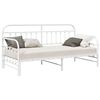vidaXL Estrutura de cama de dia com cabeceira Branco 107 x 203 cm Aço