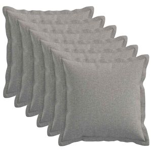 vidaXL Capa almofada 6 unid. HOUTEN Cinza Nuvem 30 x 30 cm