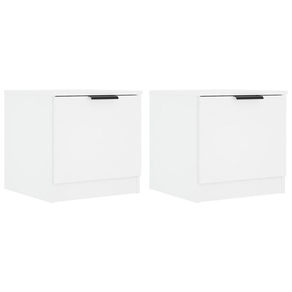 vidaXL Mesas de cabeceira 2 pcs 40x39x40 cm branco