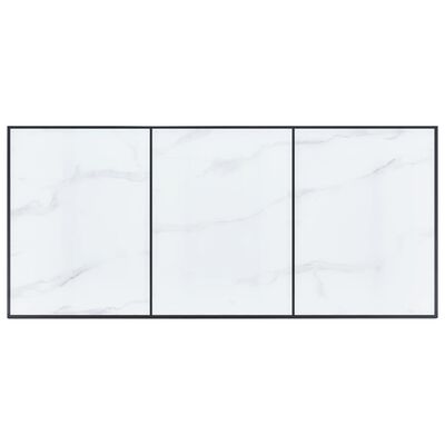 vidaXL Mesa de jantar 200x100x75 cm vidro temperado branco