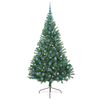 vidaXL &Aacute;rvore de Natal Artificial Pr&eacute;-iluminada Verde 210 cm PVC