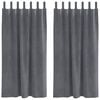 vidaXL Cortinas opacas 2 unid. Cinzento-claro 140 x 175 cm Veludo