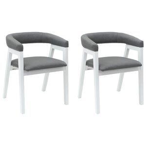 vidaXL Cadeiras de Jantar 2 pcs Branco 54 x 57 x 73 cm