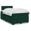vidaXL Cama boxspring com colch&atilde;o 120x190 cm veludo verde-escuro