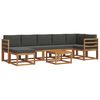 vidaXL Conjunto de Sof&aacute;s para Exterior 8 unid. Natural e Antracite