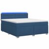 vidaXL Cama Box Spring com Colch&atilde;o e LED Azul 140 x 190 cm Tecido