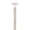 vidaXL Corda de trabalho 8 mm 50 m polipropileno branco
