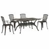 vidaXL 5 pcs conjunto de jantar para jardim alum&iacute;nio fundido bronze